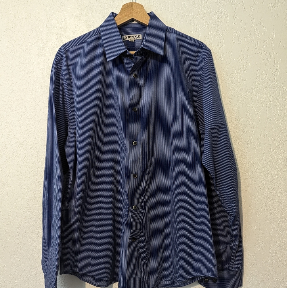 Express 1MX fitted long sleeve button up